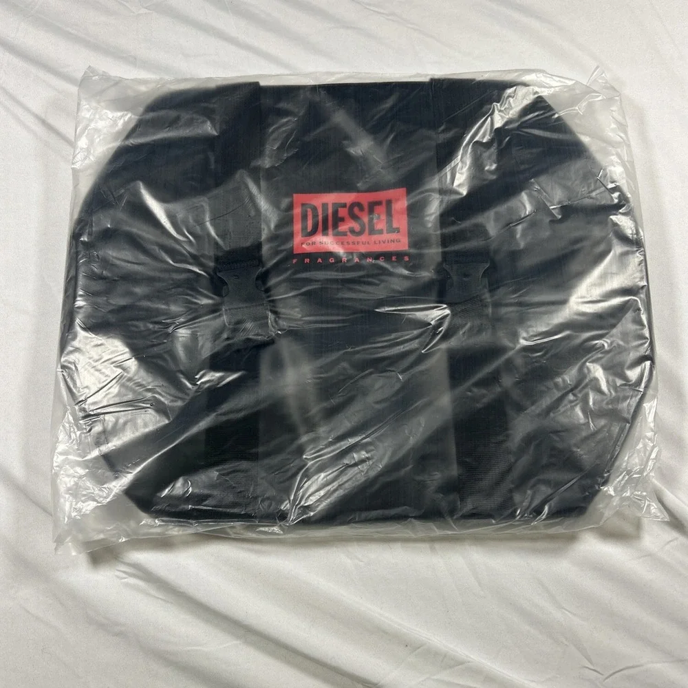 New Diesel Fragrances Bag Faux New Recycled Leather Duffle Gym Travel 18